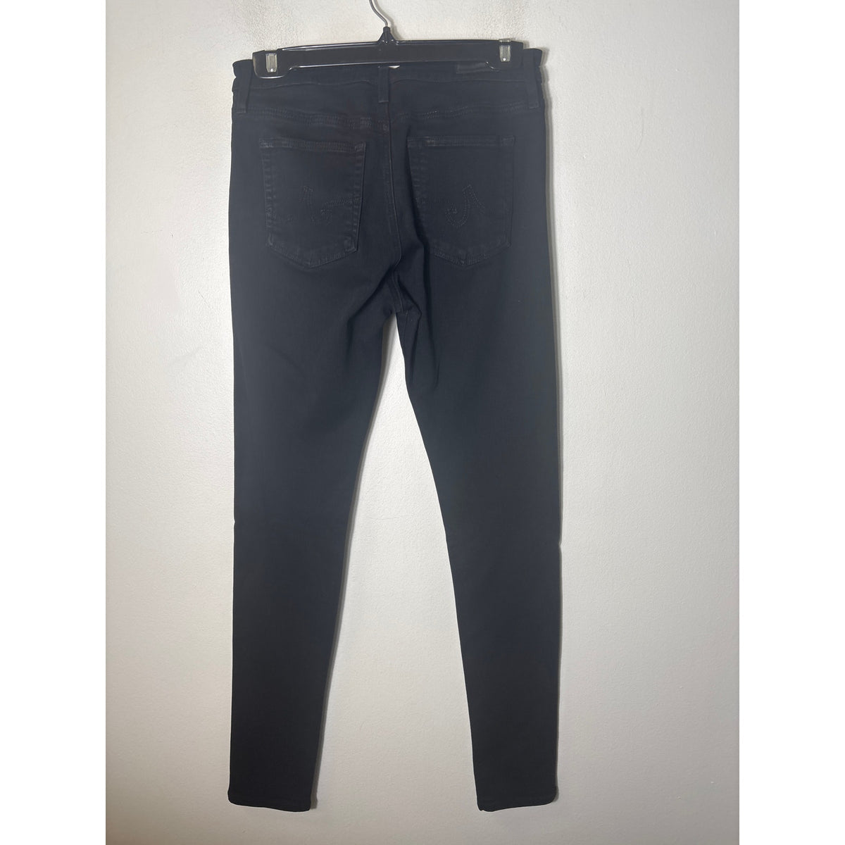AG Farrah High Rise Skinny Black Denim Sz 28