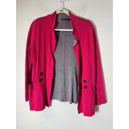 Nic + Zoe Pink Cardigan Sweater Sz S