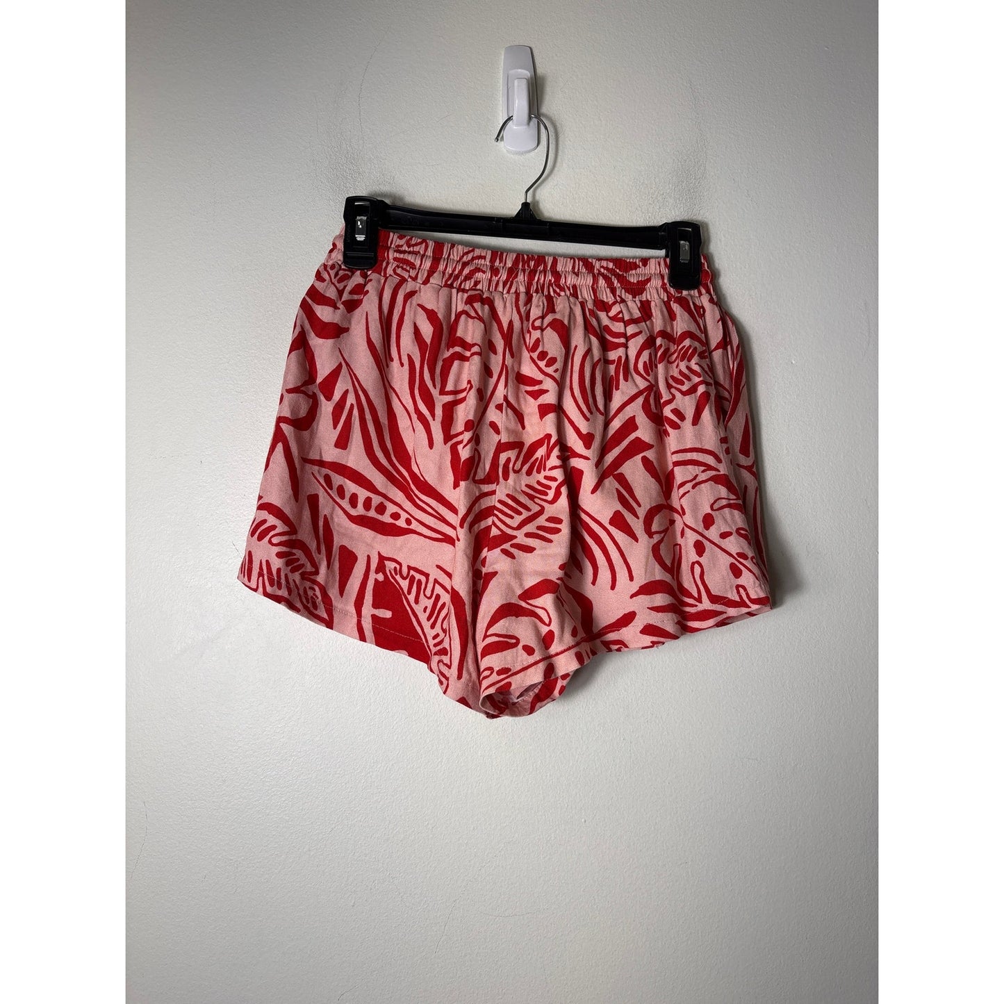 Seven Wonders Pink Red Elastic Waist Lounge Shorts Sz S