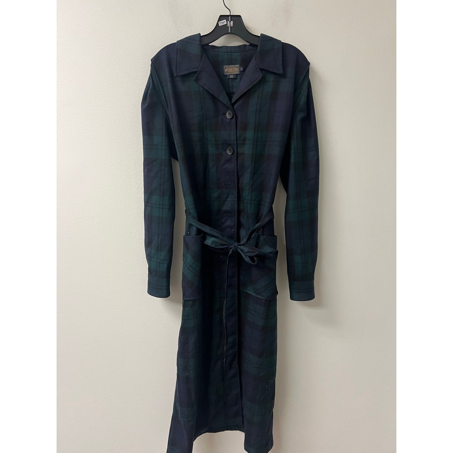 Pendelton Dark Green Plaid Long Sleeve Dress Sz XL