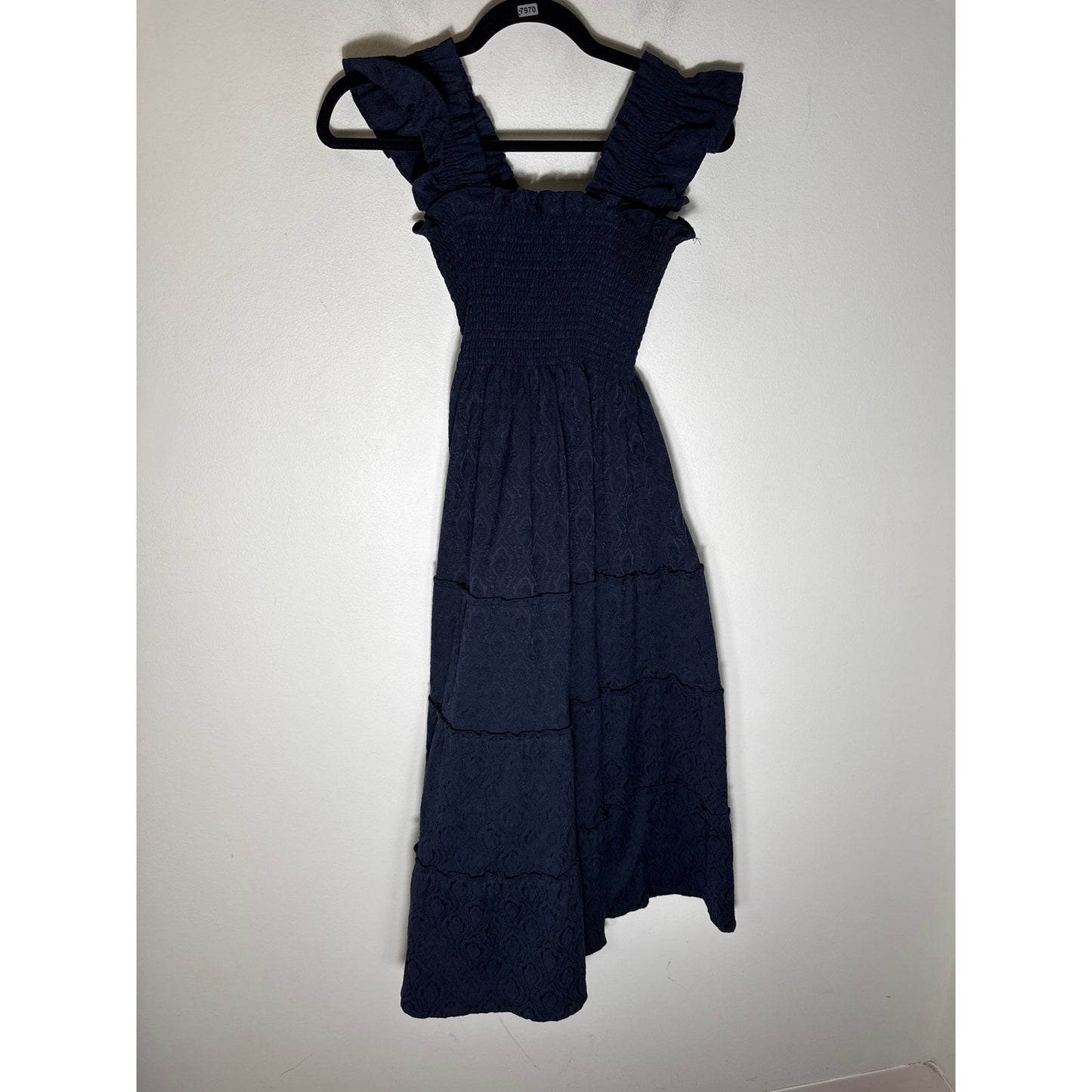 Hill House The Nap Dress Navy Flutter Sleeve Maxi Dress Sz XS
