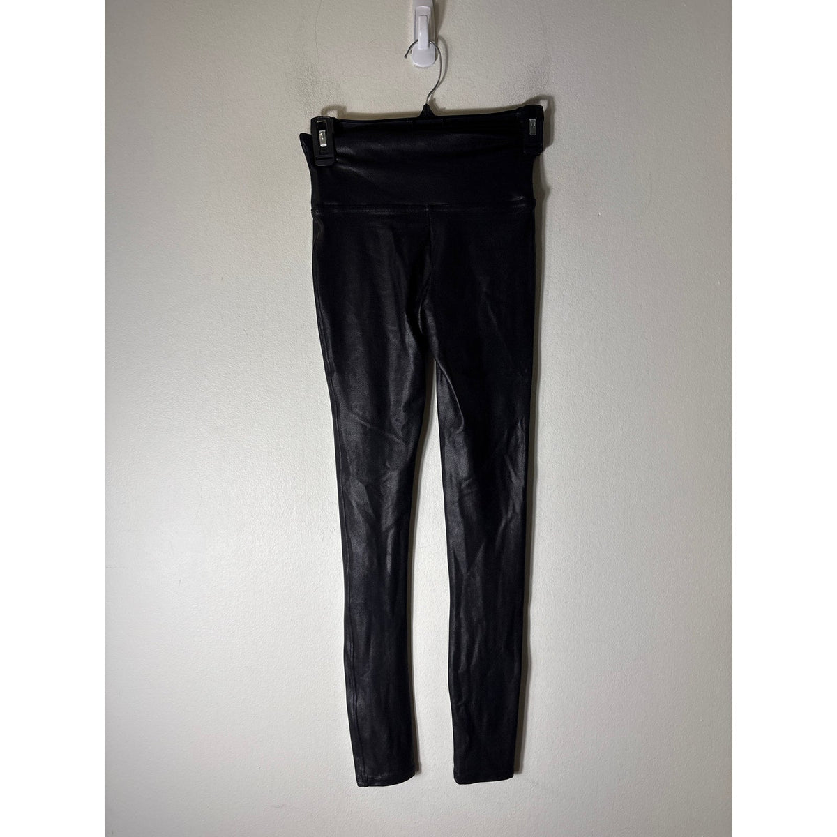 Spanx Black Shimmer Pull on Leggings Sz S