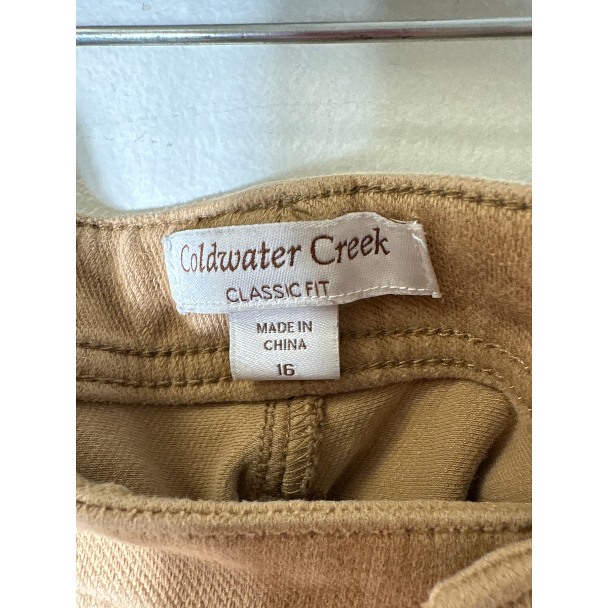 Coldwater Creek Classic Fit Camel Brown Jeans Sz 16