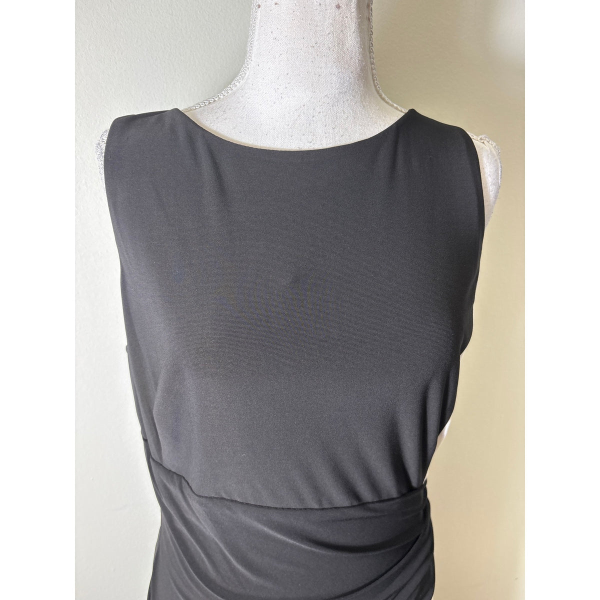 NWT Lauren Ralph Lauren Sleeveless Black and White Floor Length Gown Sz 12