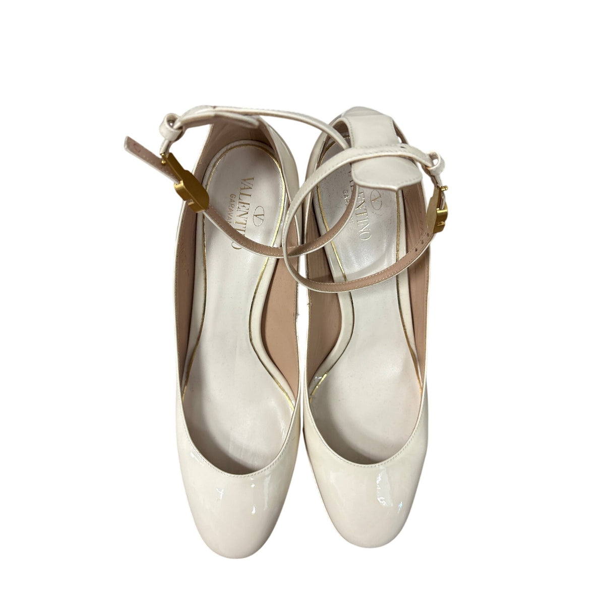 Valentino Nude Patent Leather Platform Pumps Sz 40.5 (10)