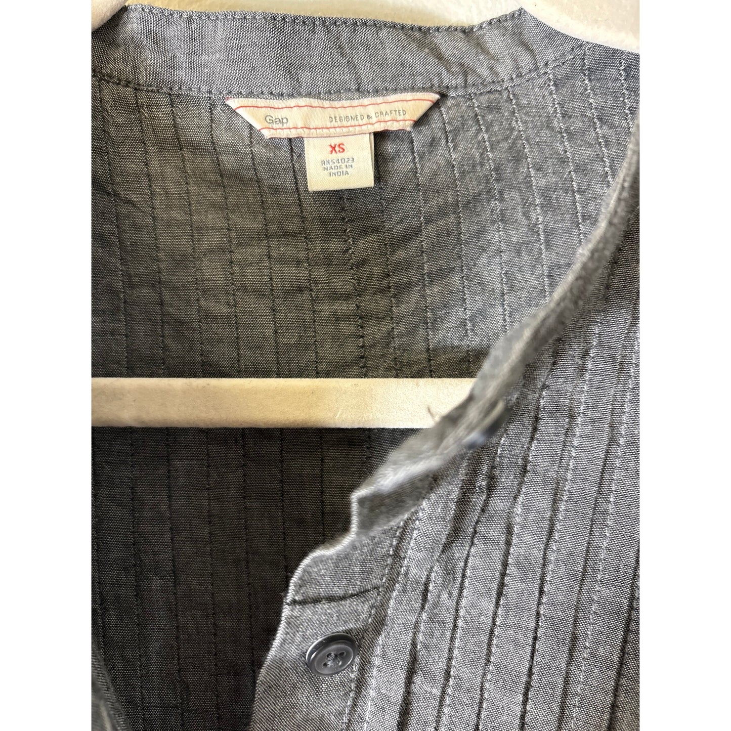 Gap Gray Long Sleeve Knee Length Cotton Dress Sz XS