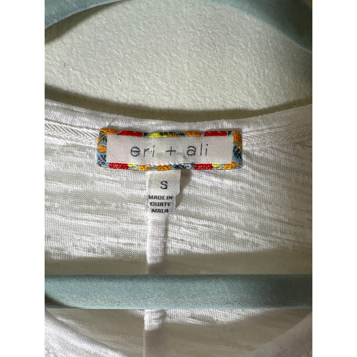 Eri + Ali White Parachute Longsleeve Tee Sz S