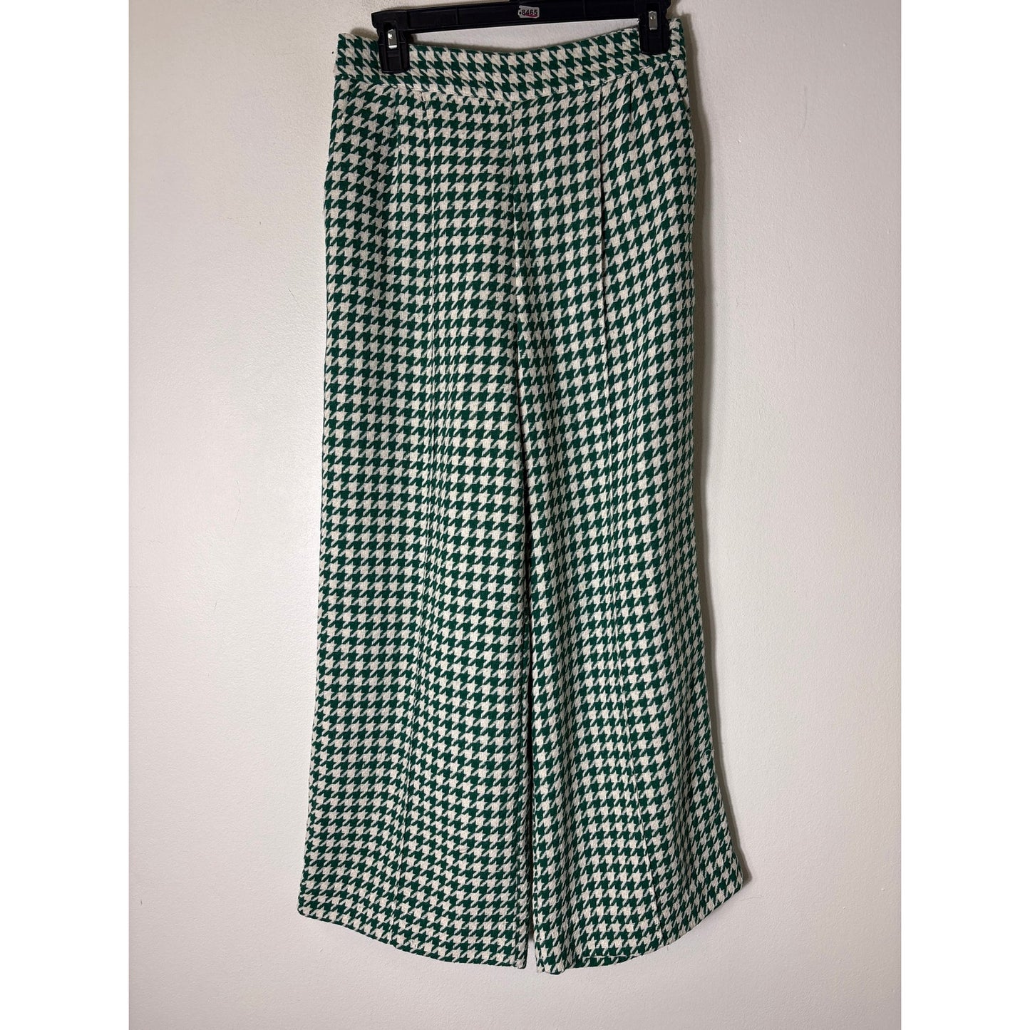NWT Buru Green and White Houndstooth Trousers Sz M