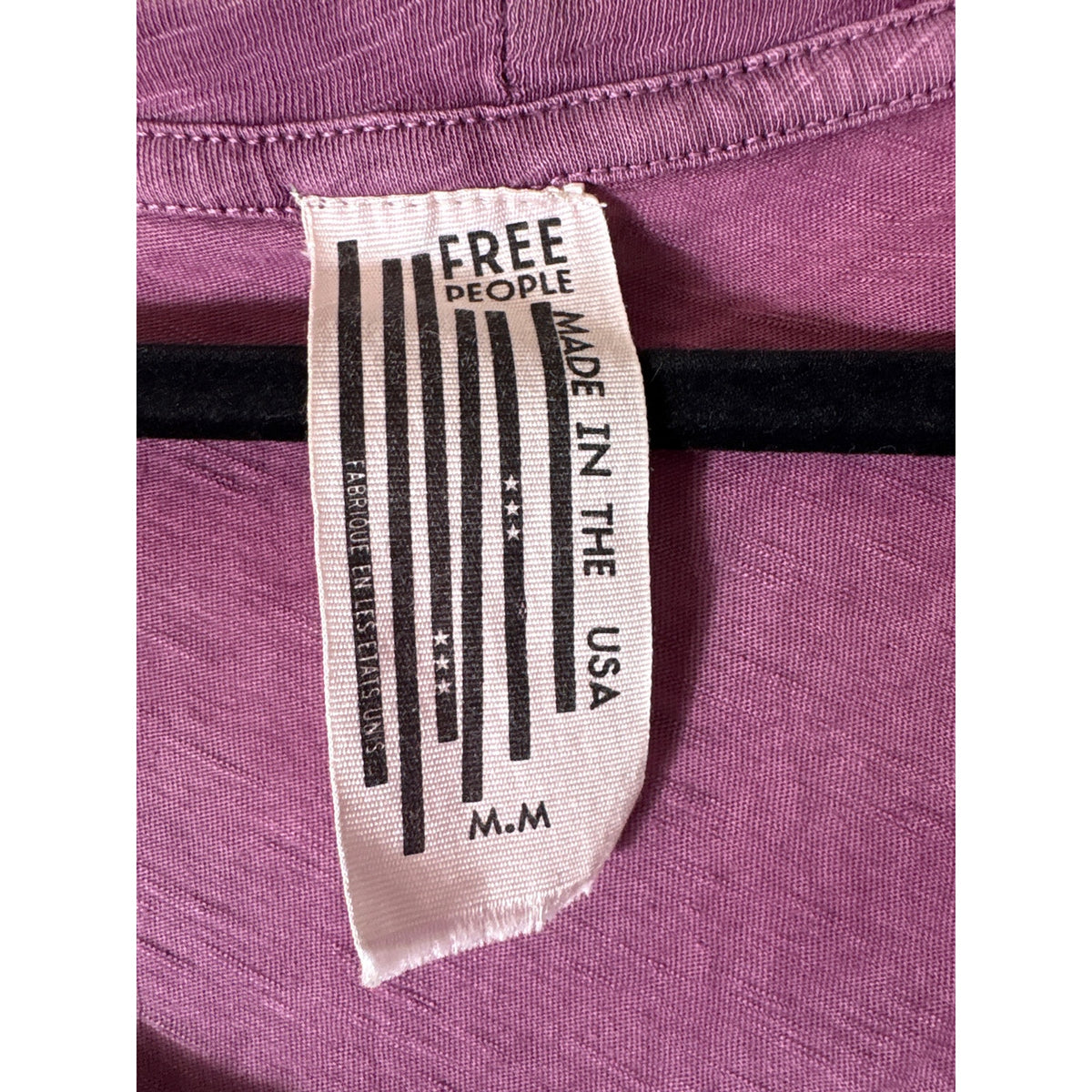 Free People Purple Half Sleeve Oversized Boatneck Tee Sz M