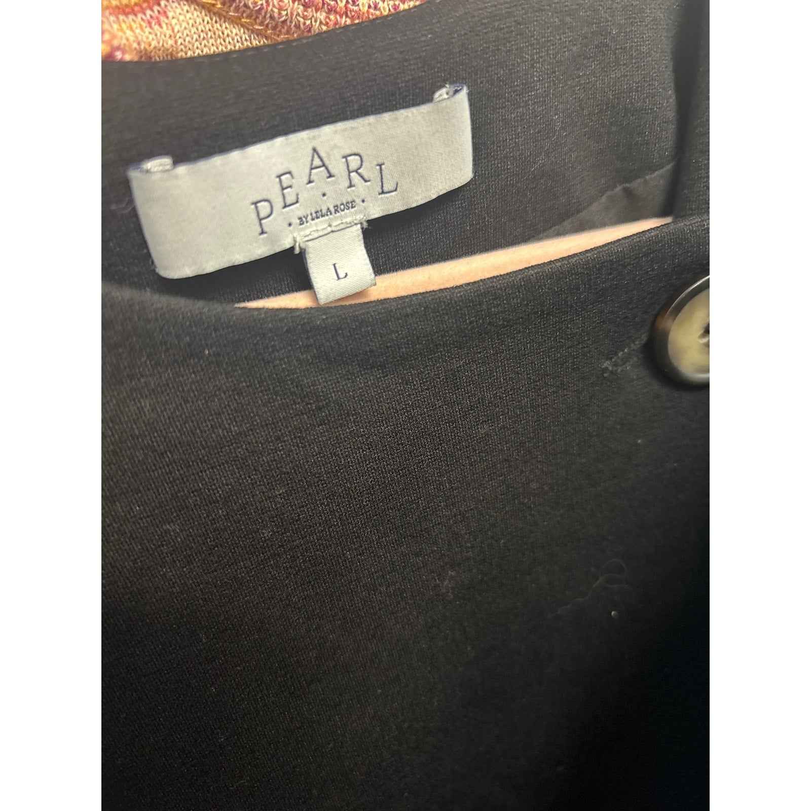 Peal by Lela Rose Black Neck Tie Sleeveless Dress Sz L