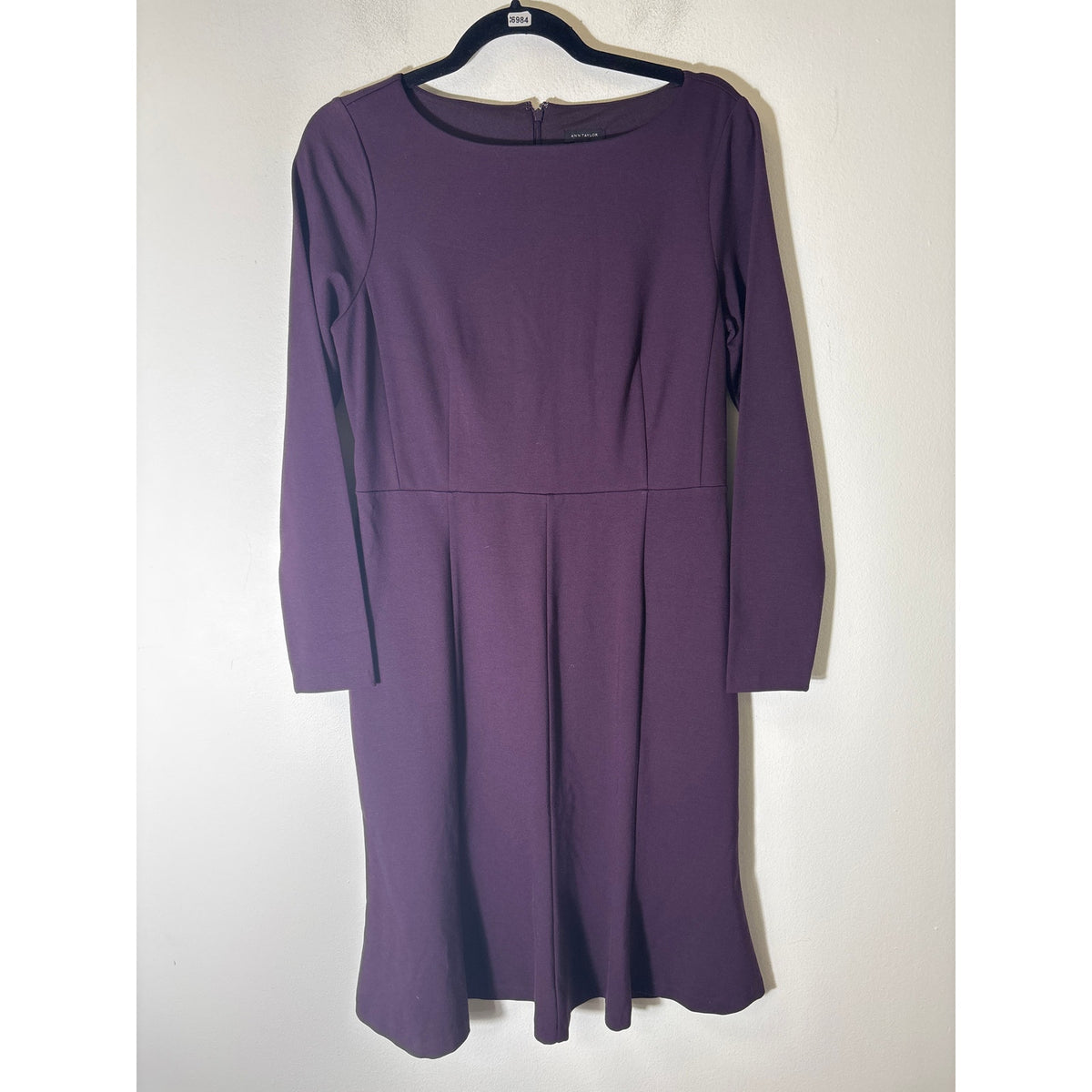 Ann Taylor Plum Long Sleeve Midi Dress Sz 6