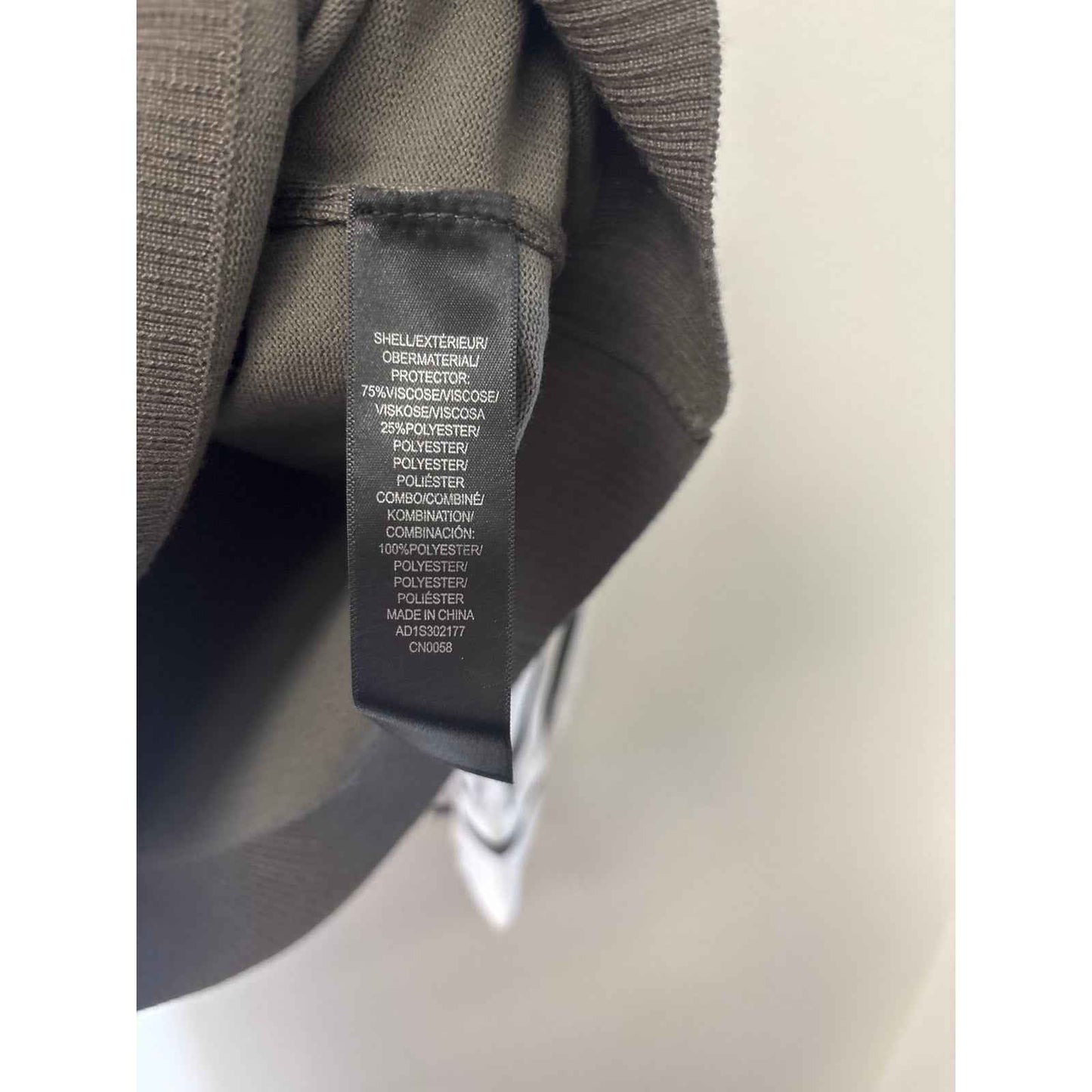 Adrianna Papell Grayish Green Layered Long Sleeve Sweater Sz S