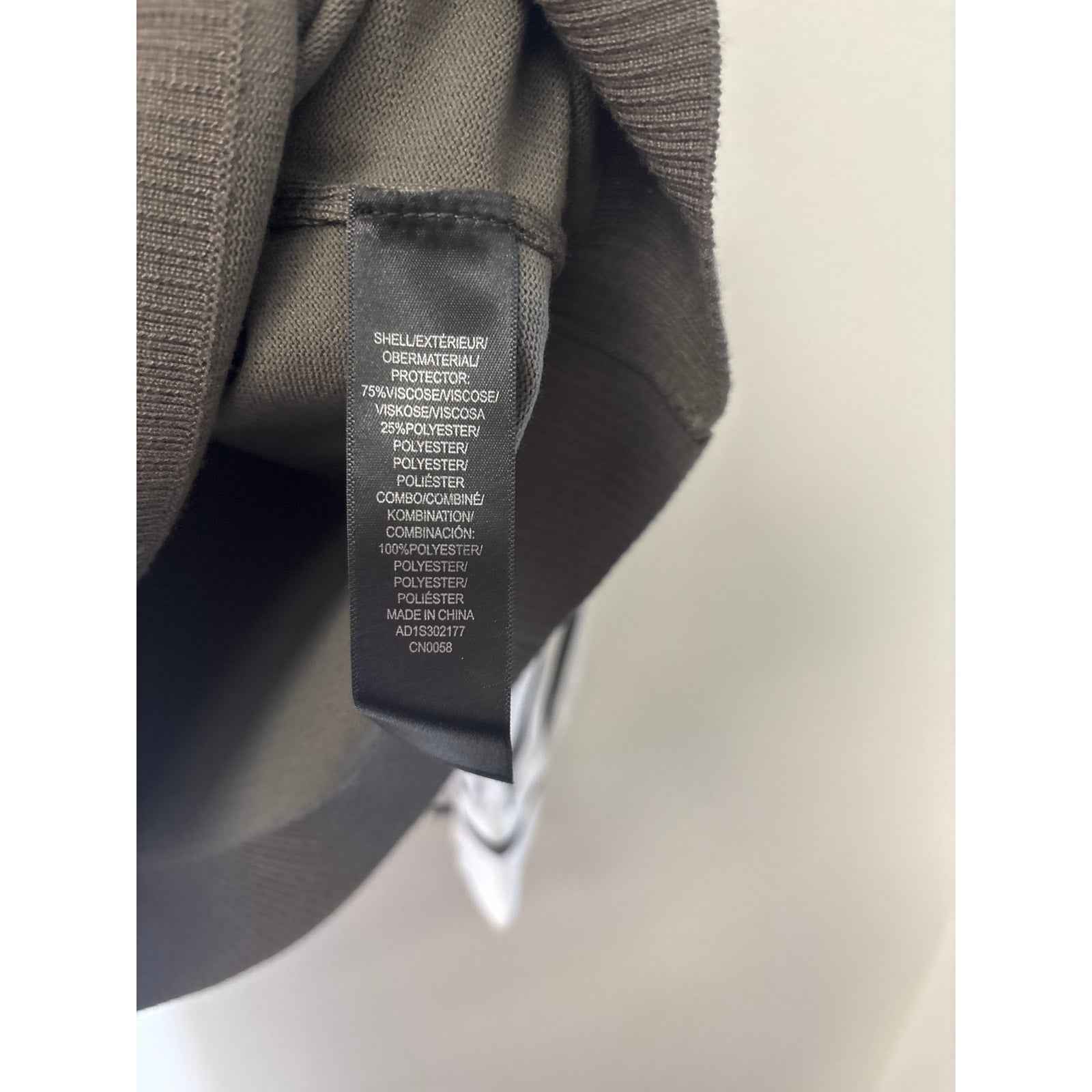 Adrianna Papell Grayish Green Layered Long Sleeve Sweater Sz S