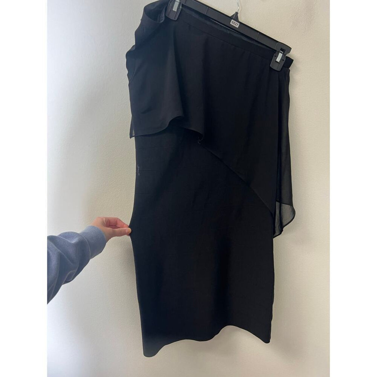 Bebe Black One Shoulder Mini Dress Size Large