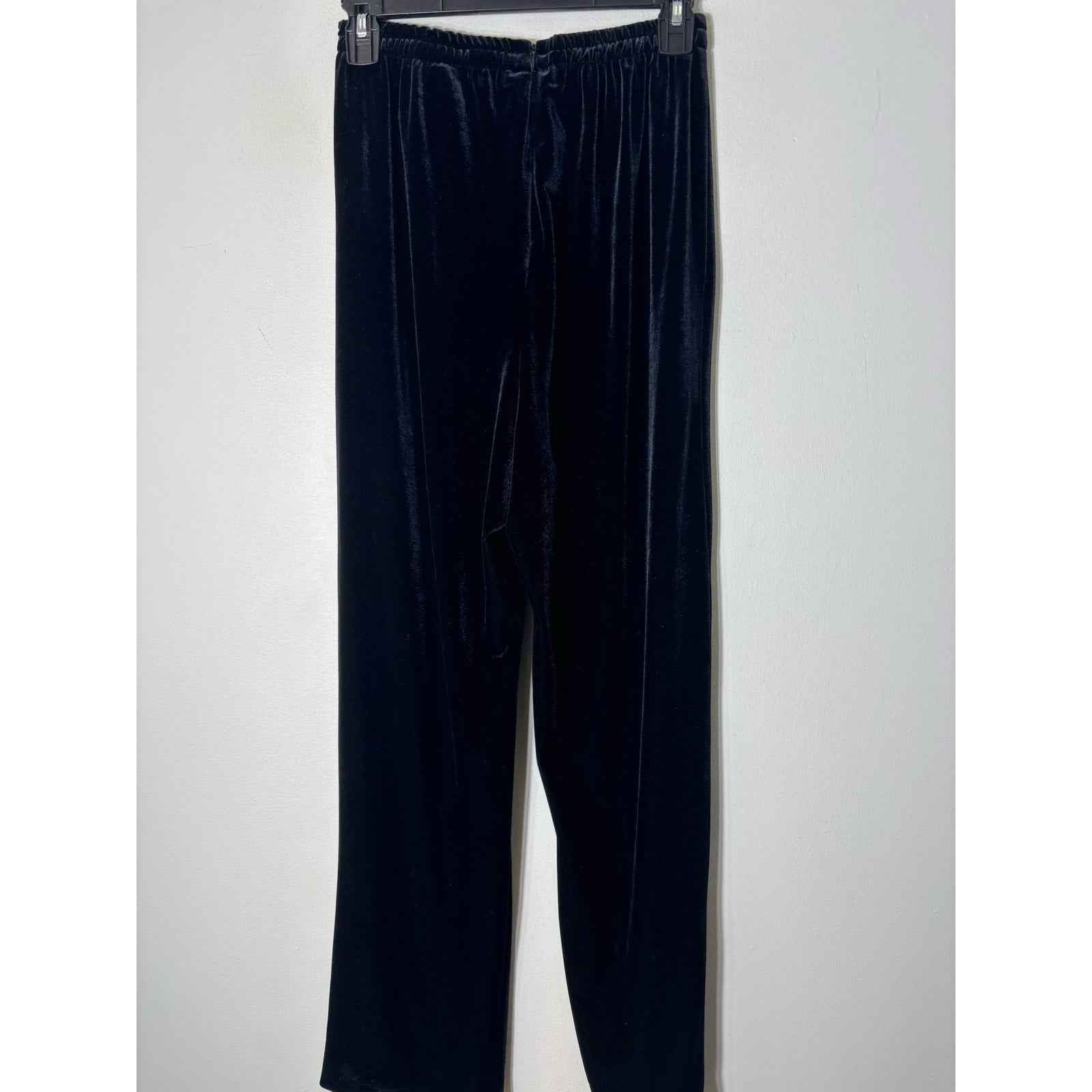 En Francais Black Velour Shell and Pants Set Sz S