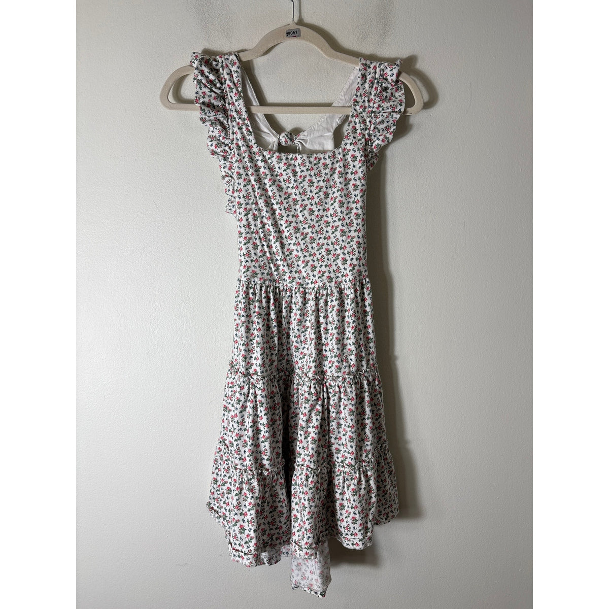 Girls Polo Ralph Lauren White Floral Cotton Summer Backless Dress Sz 16 (L)