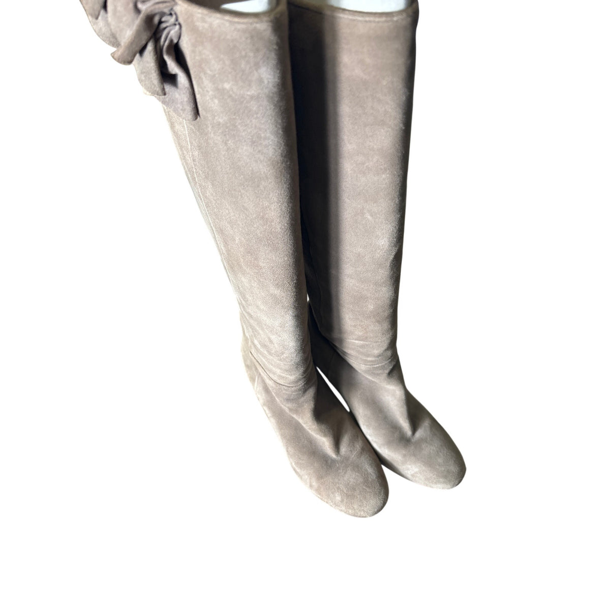 Twin-Set Light Brown Suede Knee High High Heel Boots Sz 40