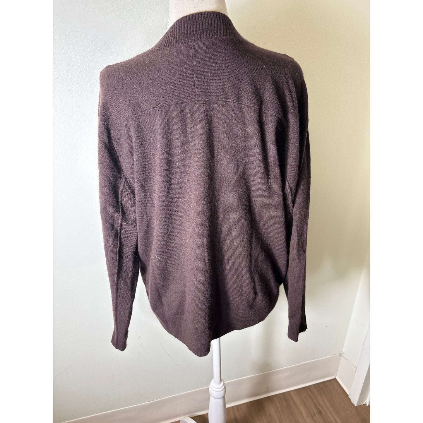 Madewell Merlot Cashmere V Neck Sweater Sz S