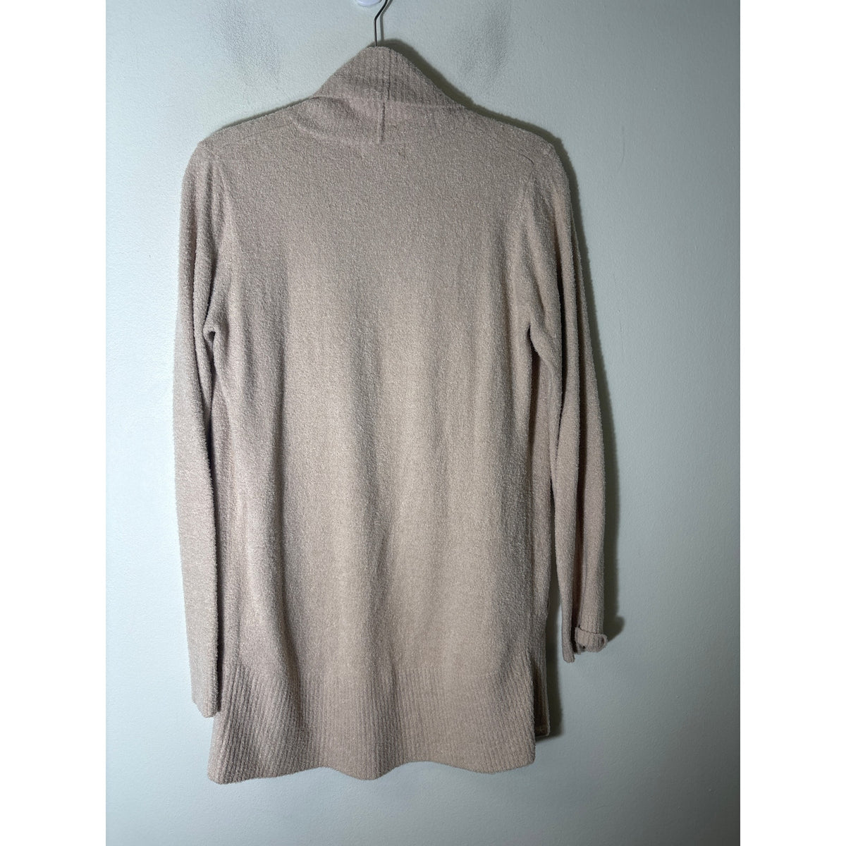Barefoot Dreams Cozy Chic Lite Beige Long Sleeve Open Front Cardigan Sz S