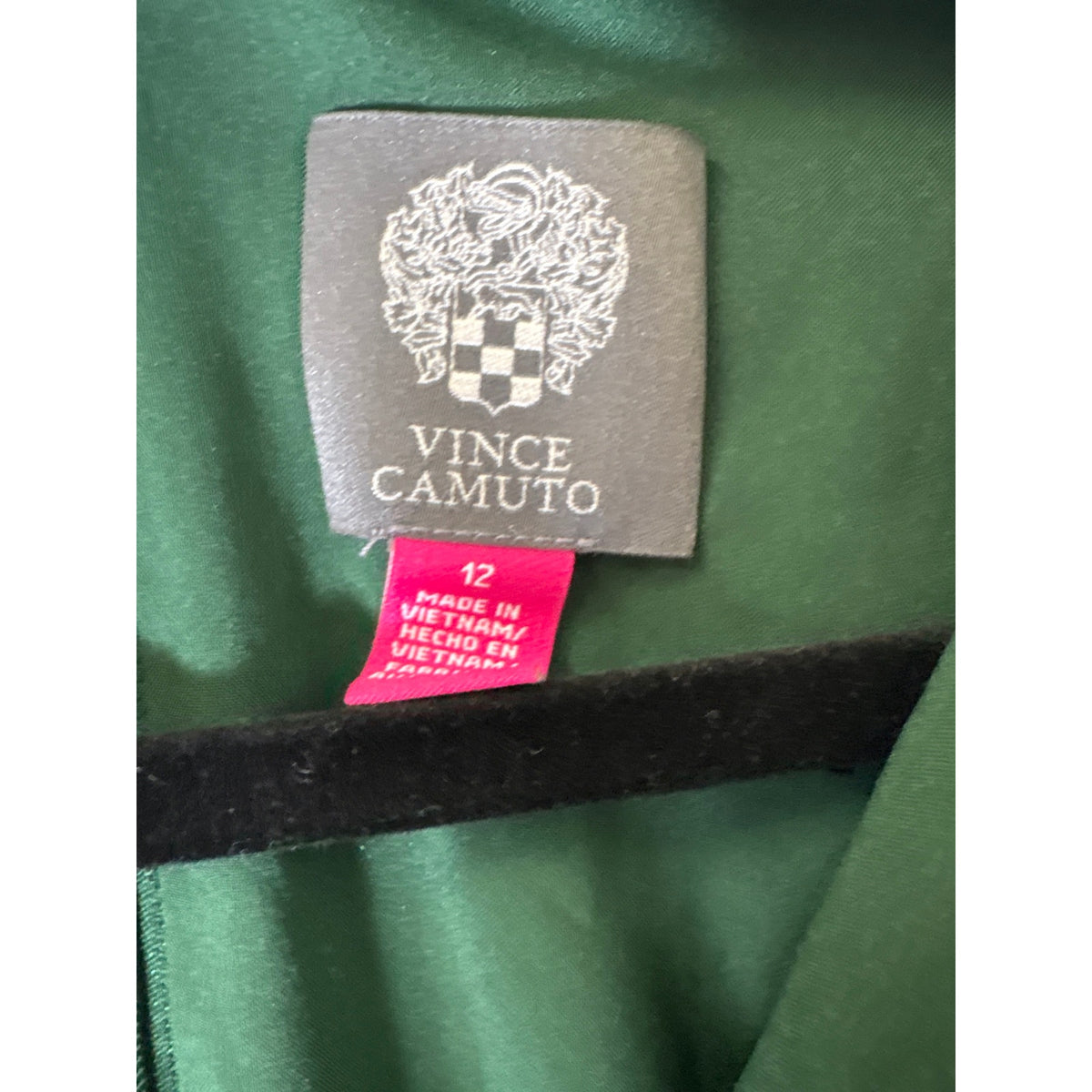NWT Vince Camuto Emerald Green Long Sleeve Knee Length Dress sz 12