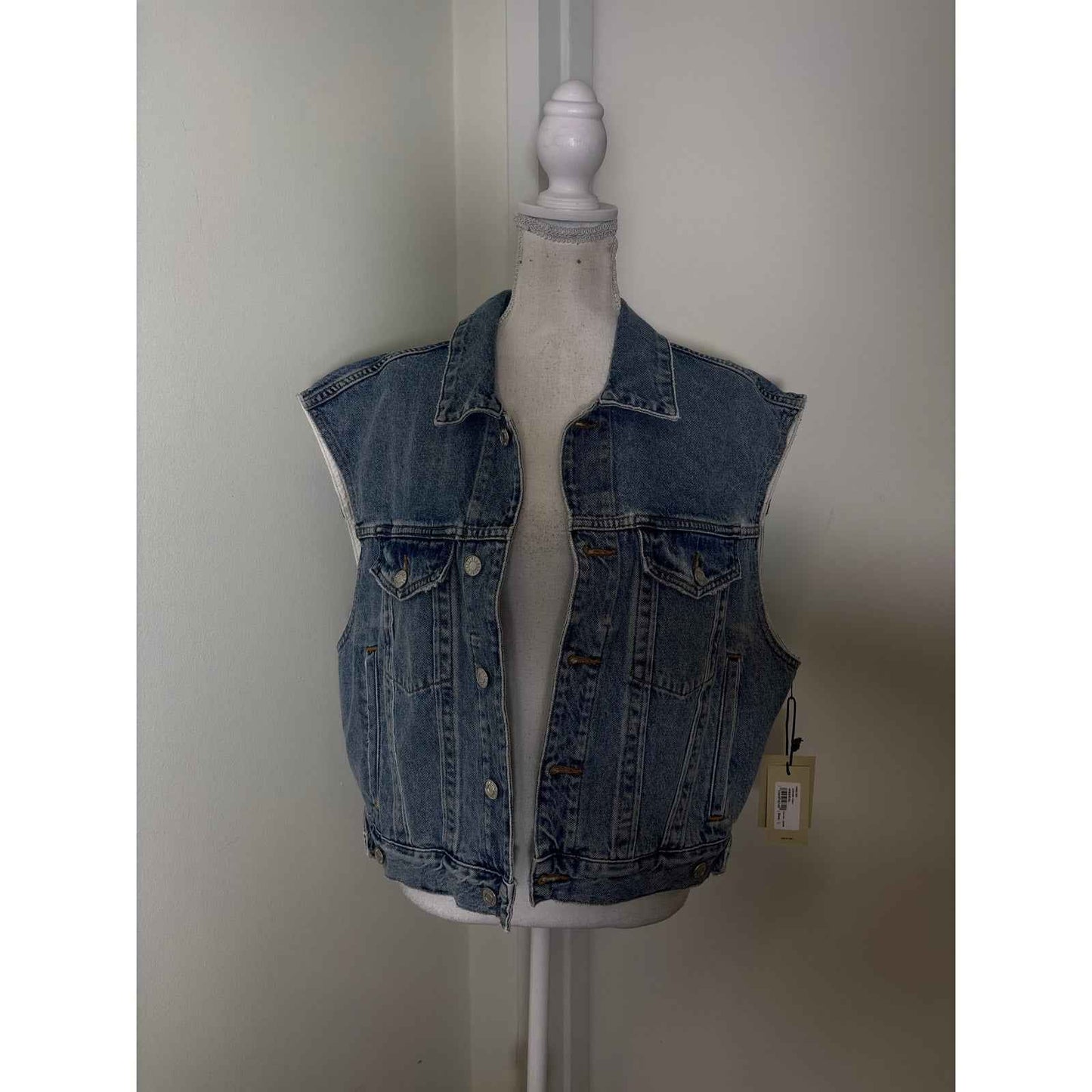 NWT Agolde Immortal Charli Denim Vest Sz L