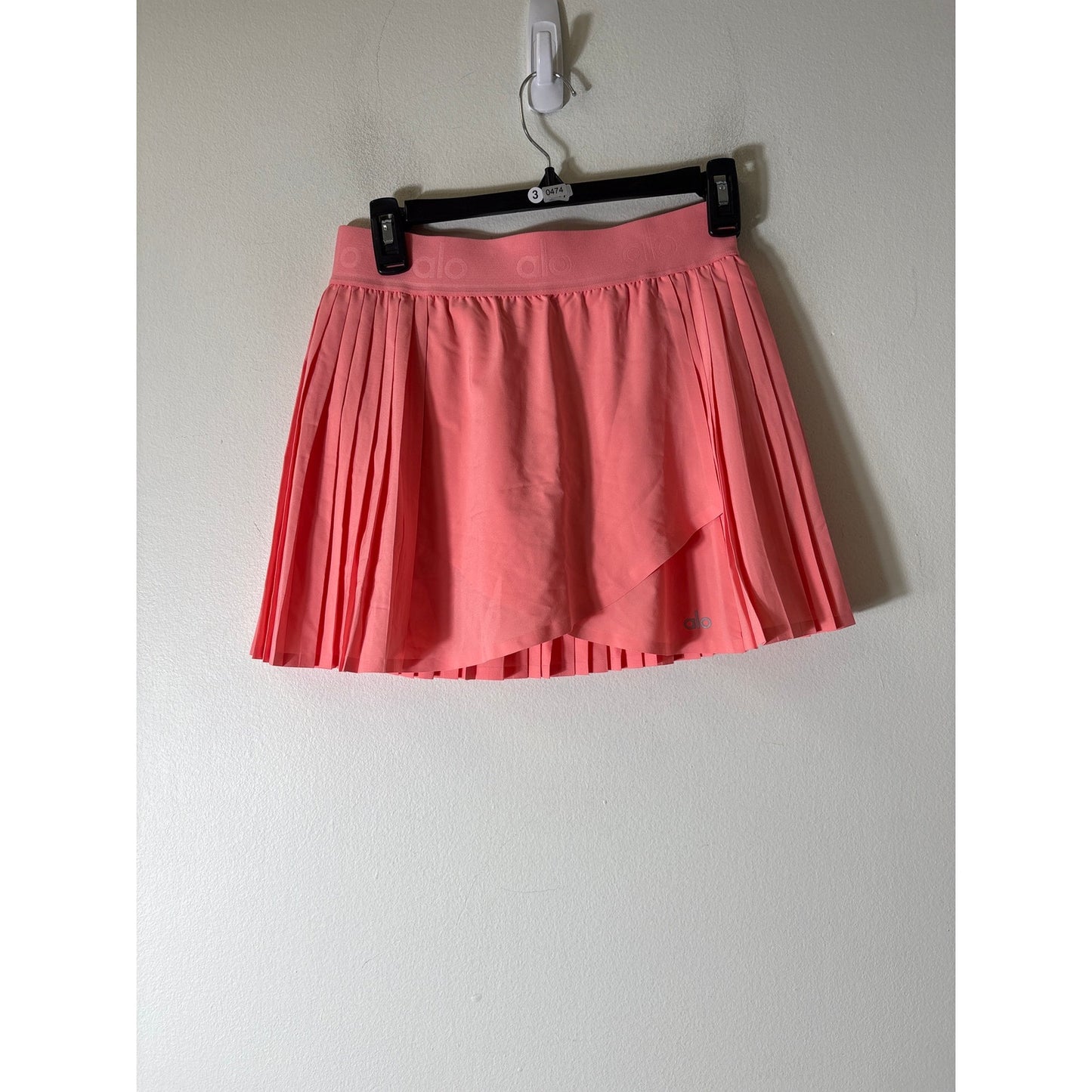 Alo Sunset Orange Pleated Tennis Skirt Sz S
