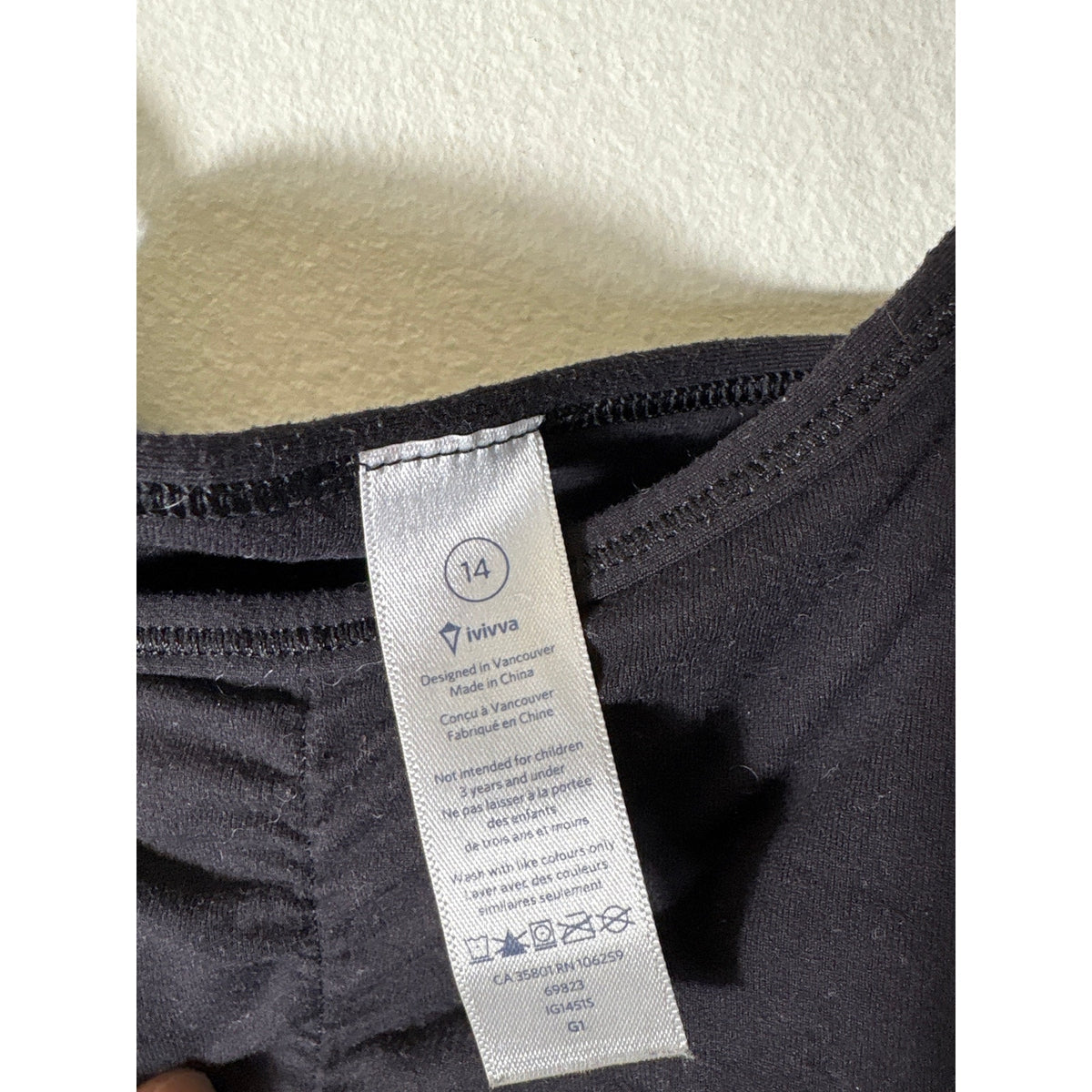 Ivivva Black Leotard Sz 14