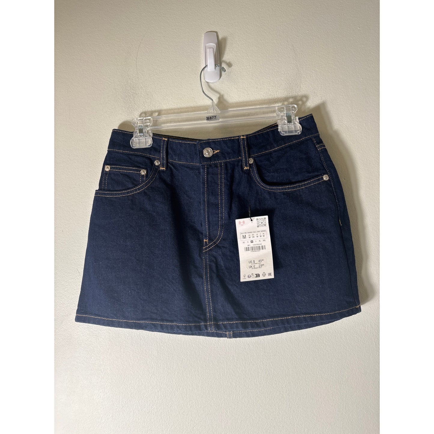 NWT Zara Denim Mini Skirt M
