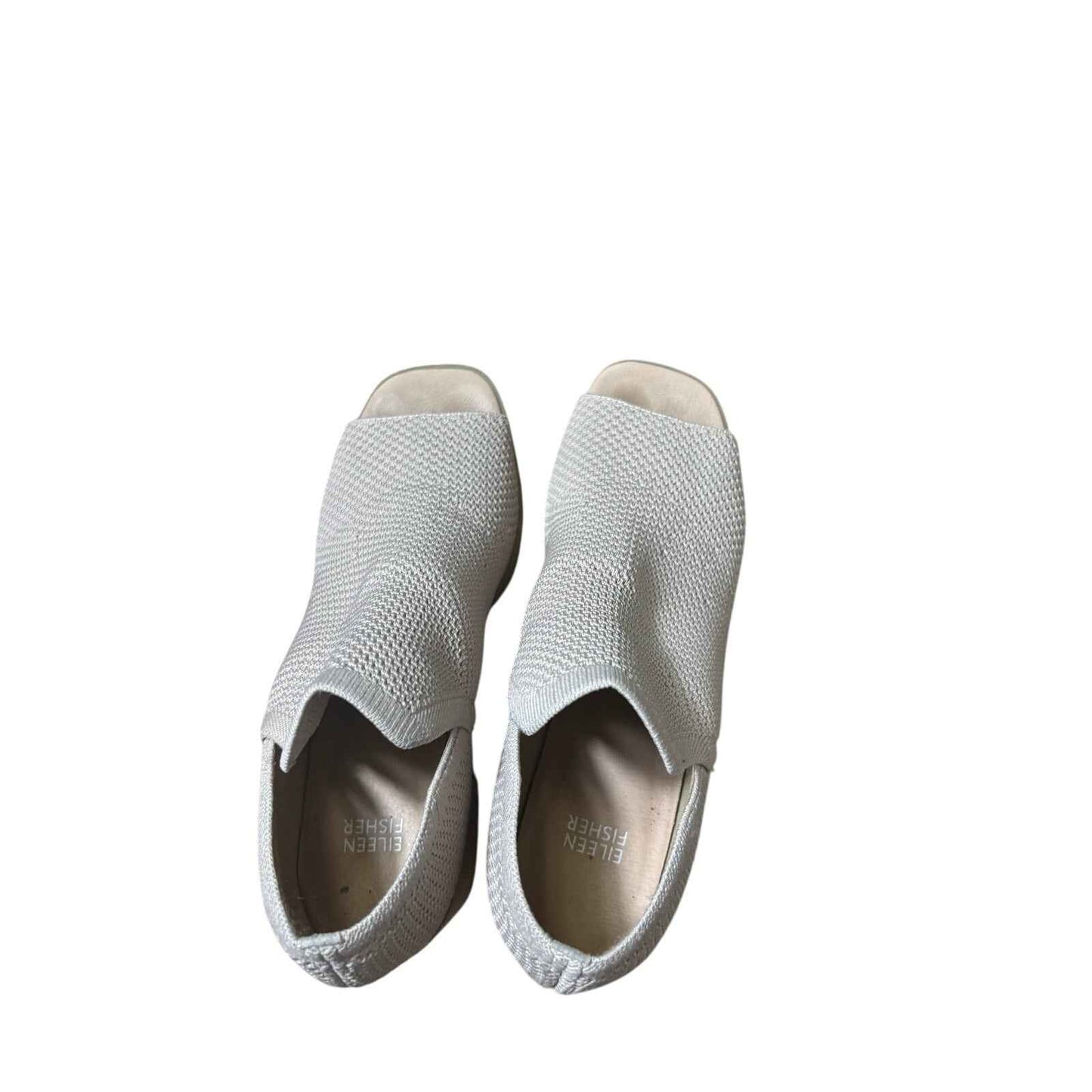 Eileen Fisher Tan Knit Peep Toe Bootie Sz 10