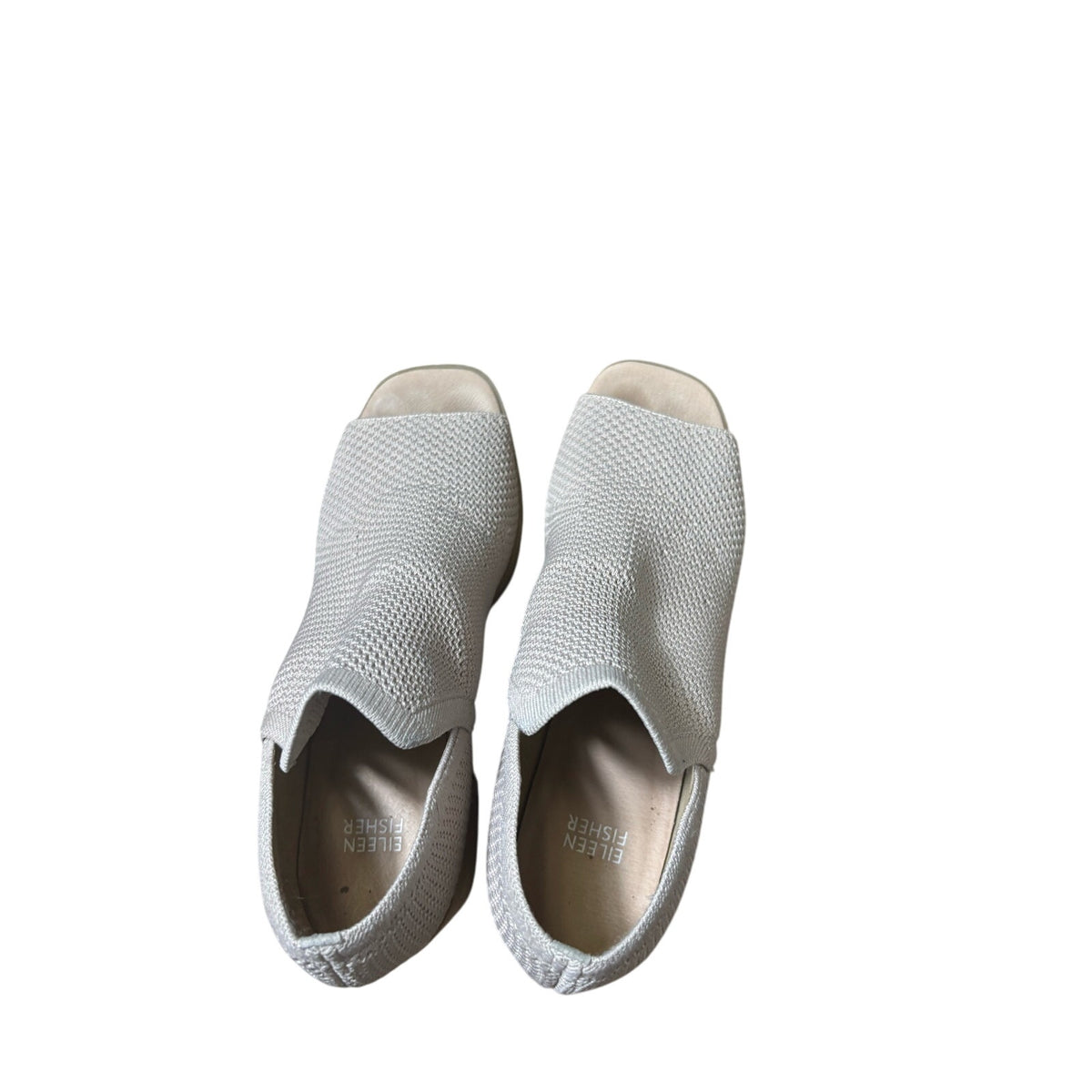 Eileen Fisher Tan Knit Peep Toe Bootie Sz 10