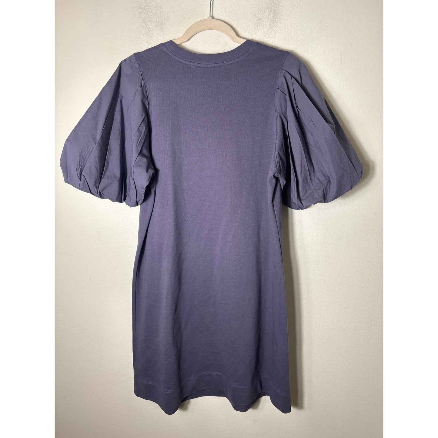 Marie Oliver Grayish Purple Mixed Media Half Puff Sleeve Midi Dress Sz L