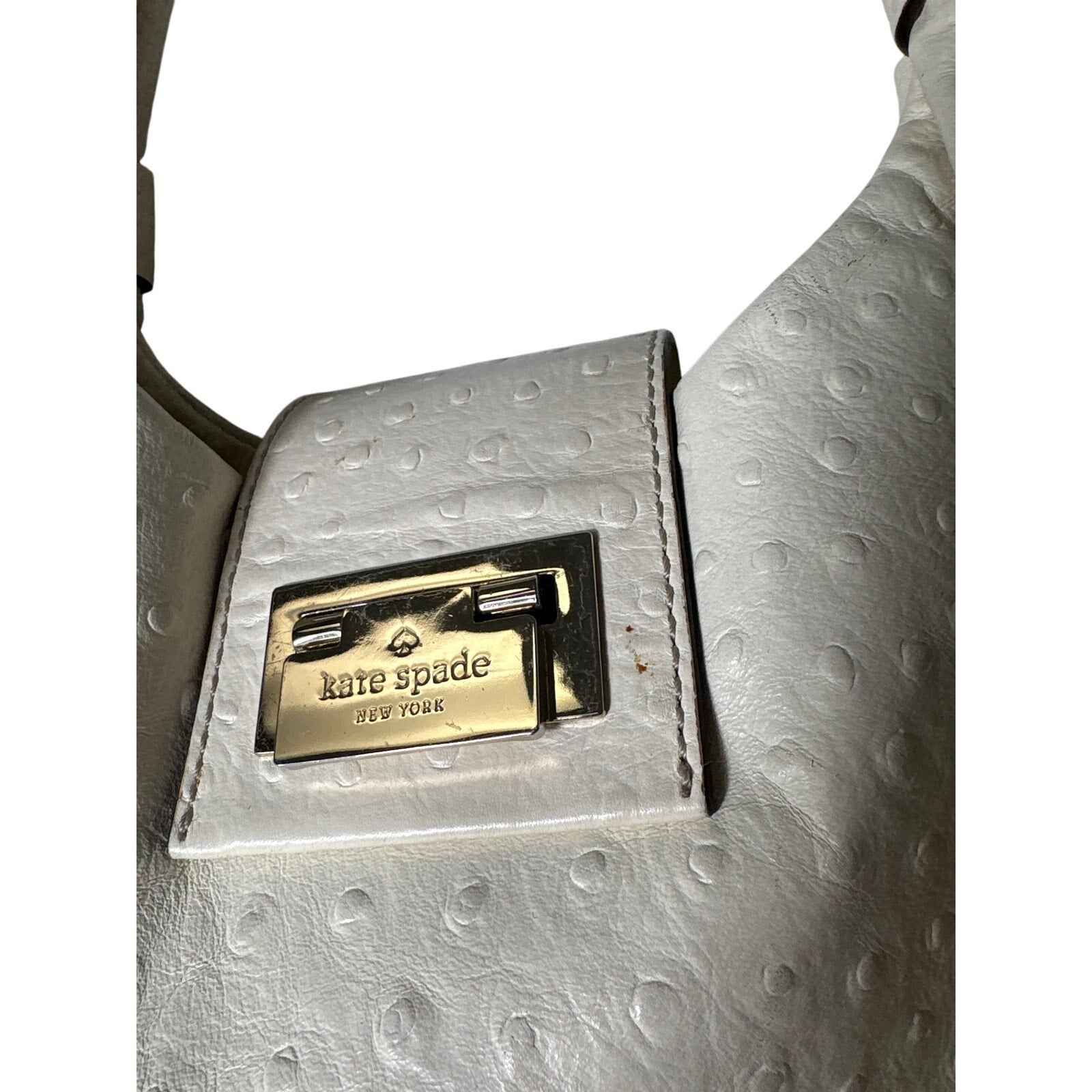 Kate Spade Off White Pebbled Leather Shoulder Bag