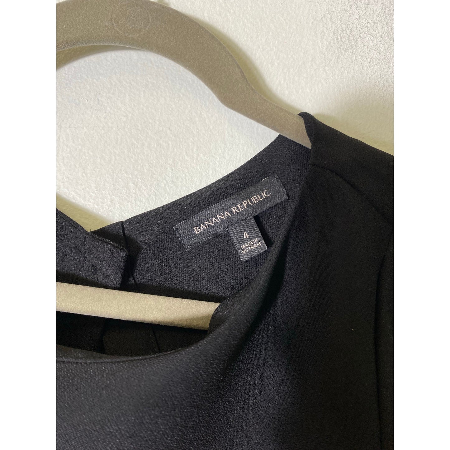 Banana Republic Black Long Sleeve Knee Length Button Up Dress Sz 4