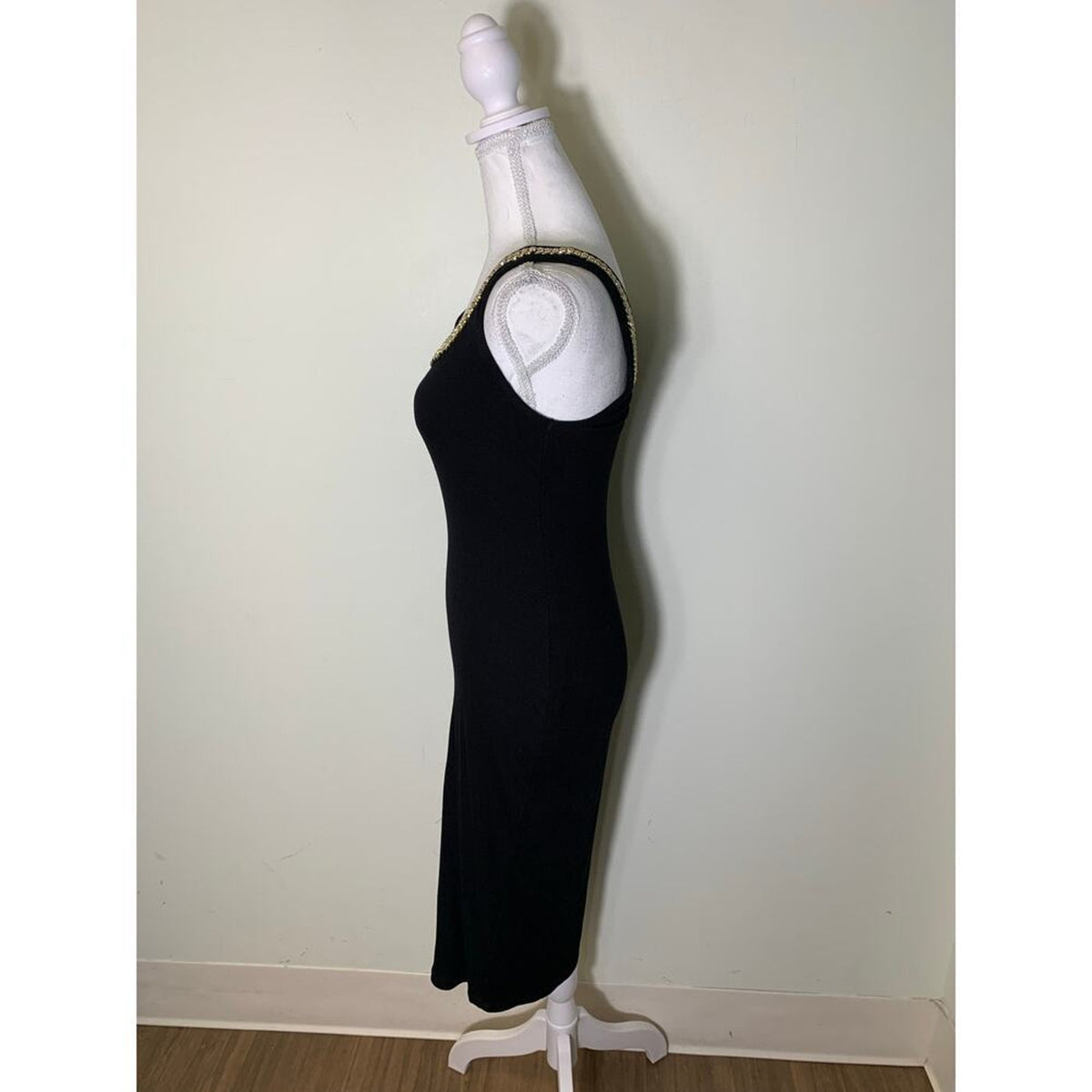 Generation Love Black Ribbed Sleeveless Midi Dress XS