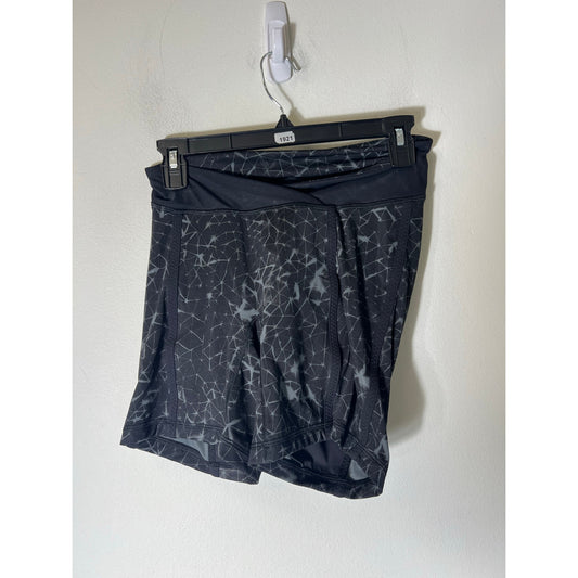 Lululemon Black Gray Printed Biker or Athletic Shorts Sz 8