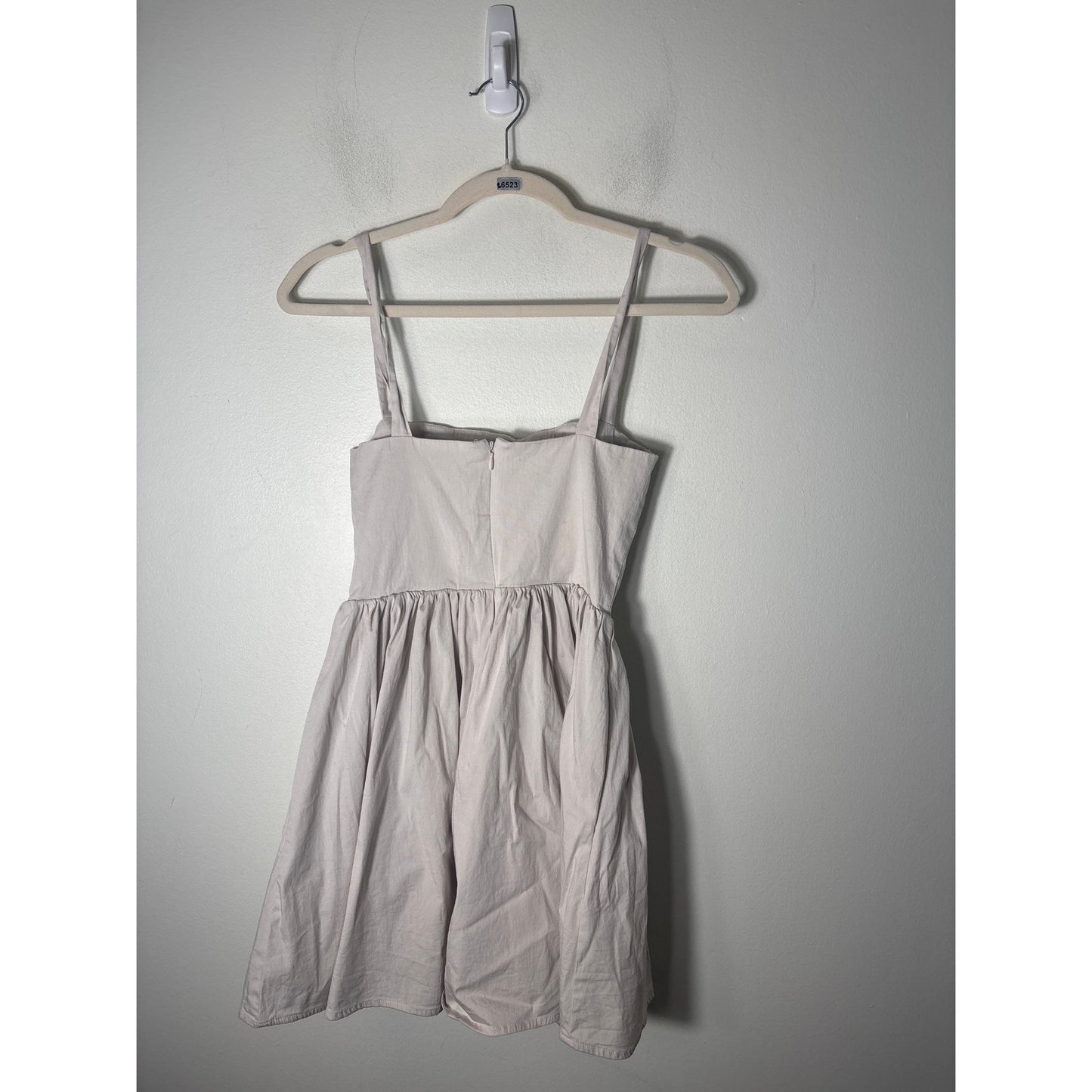 Zara Stone Colored Cotton Mini Dress Sz S