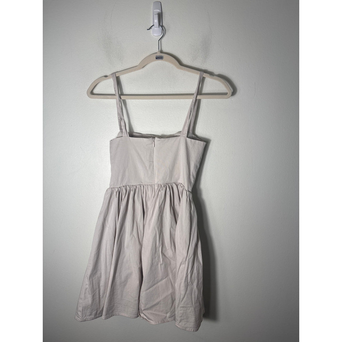 Zara Stone Colored Cotton Mini Dress Sz S