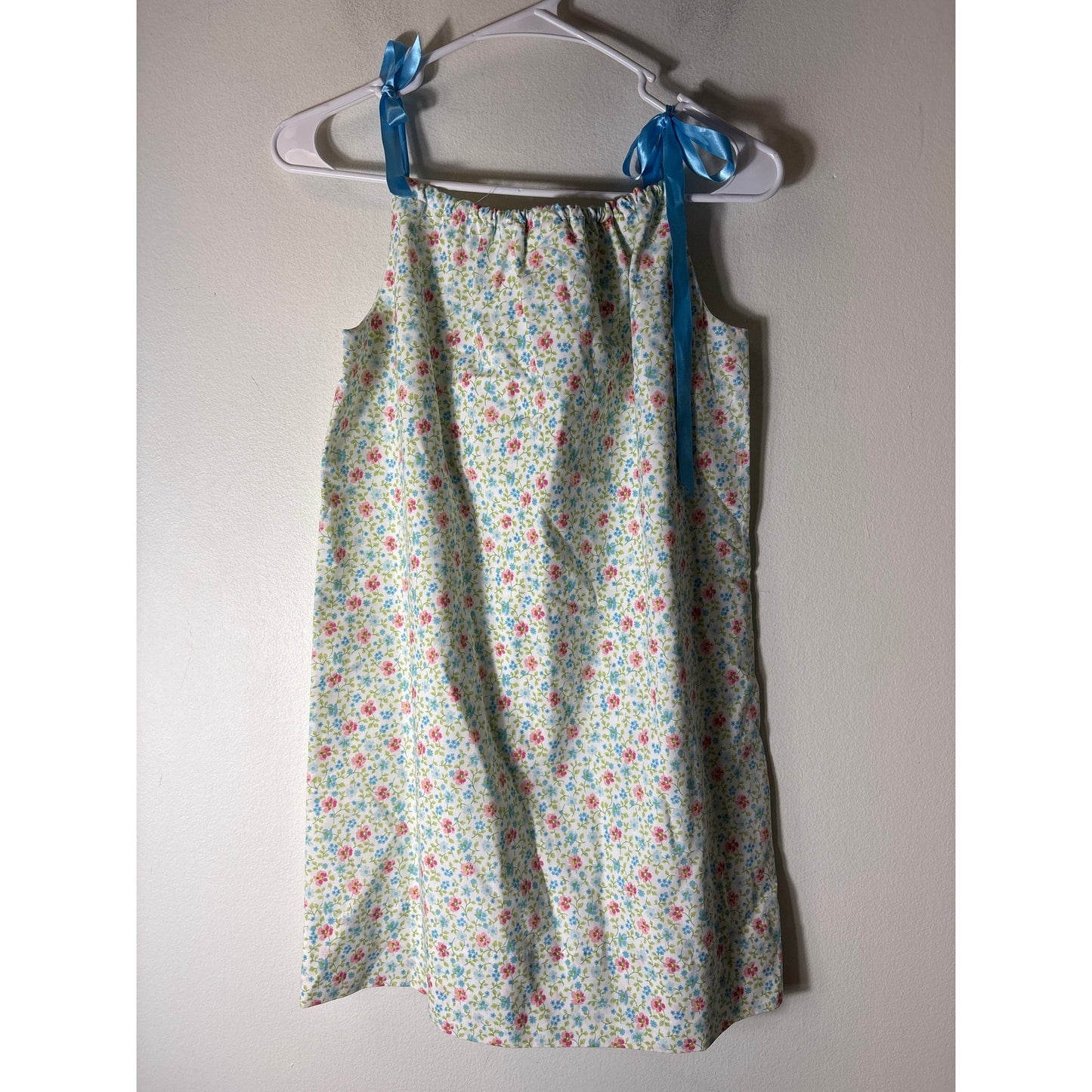Girls Vintage Just in Cases Blue,Pink&Green pillowcase dress Sz4