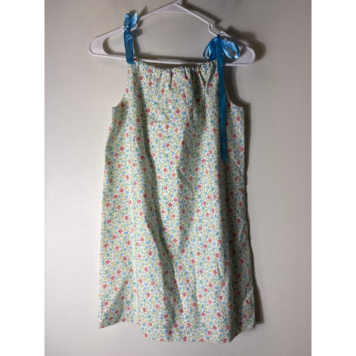 Girls Vintage Just in Cases Blue,Pink&Green pillowcase dress Sz4