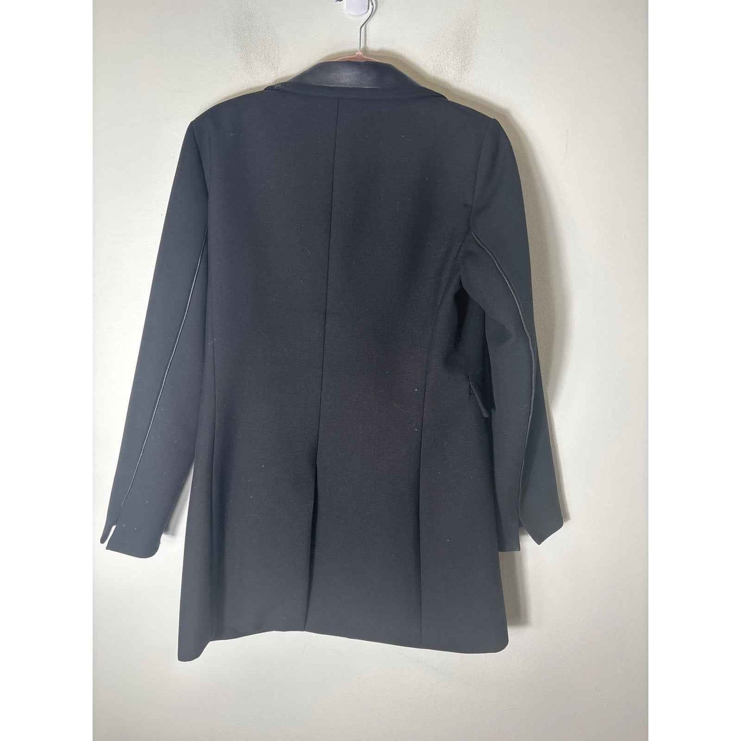 Etcetera Black with Leather Trim Blazer Sz 10