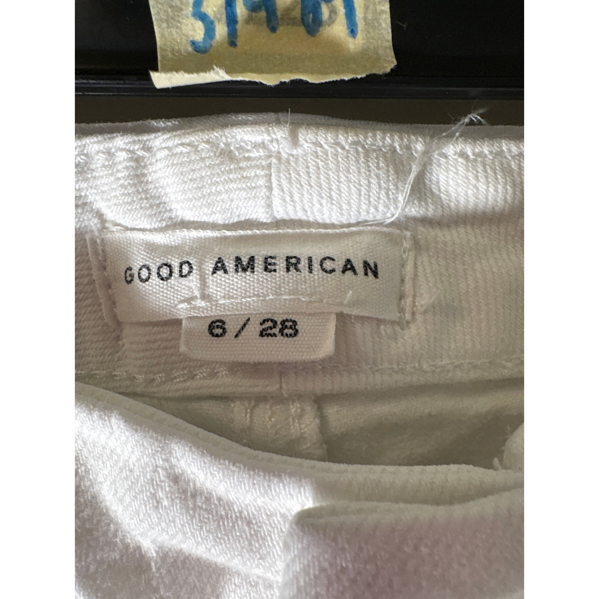 Good American Good Legs Straight White Denim Sz 6/28