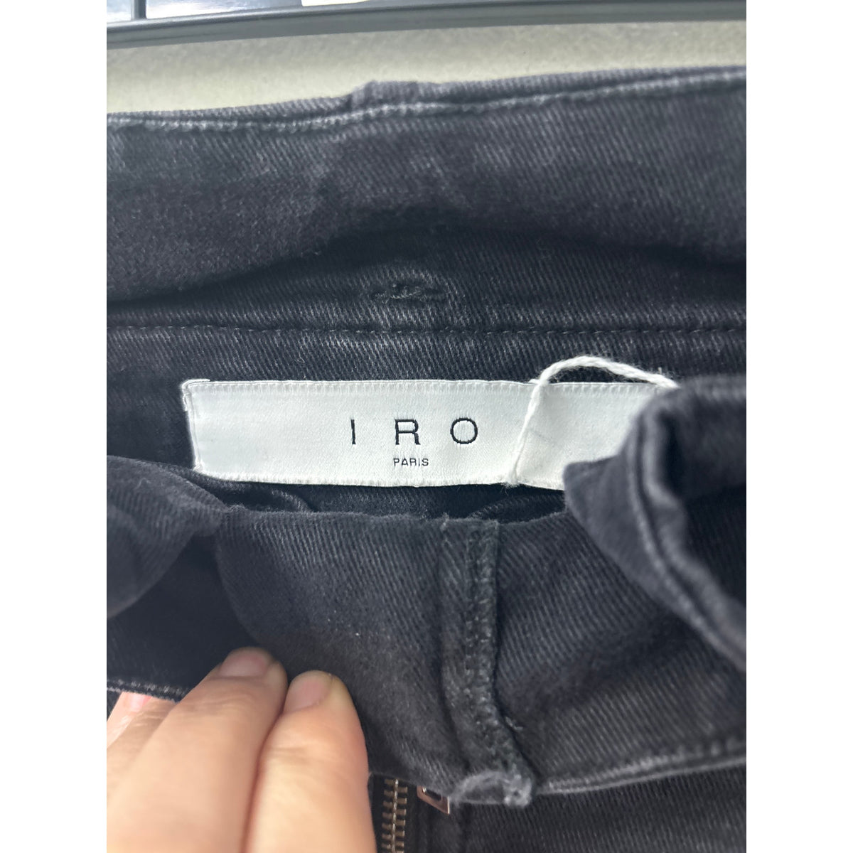 IRO Black Pleated denim Shorts Sz 36