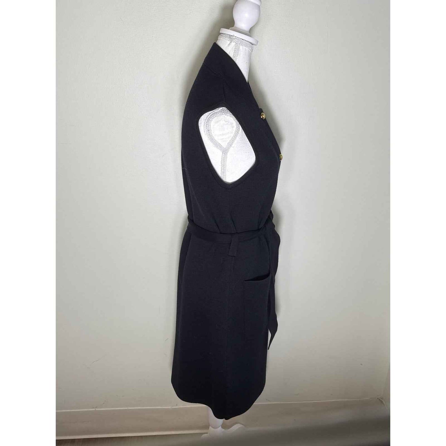 Tory Burch Black Sleeveless Knit Sweater Dress Sz S/P