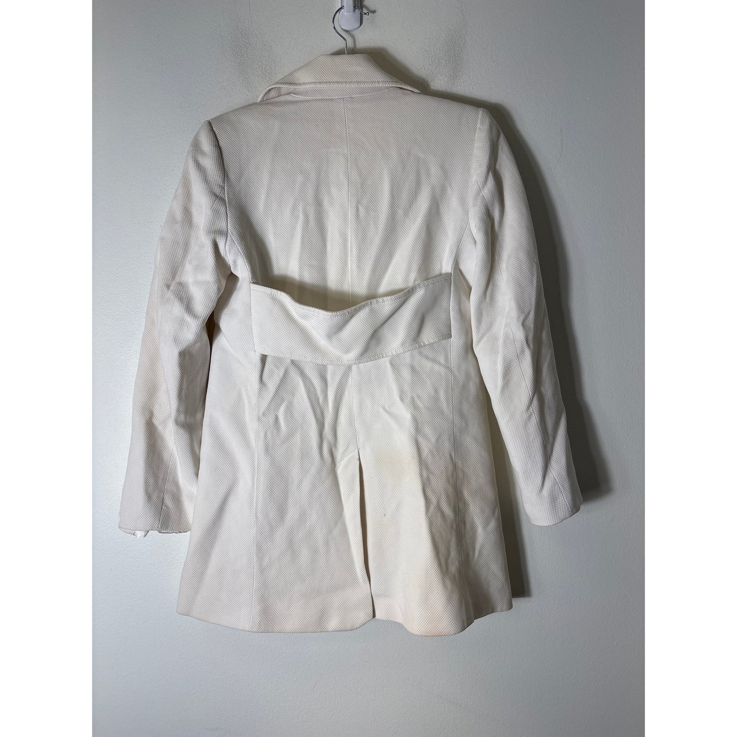 Banana Republic Off White Long Sleeve Car Coat Sz S