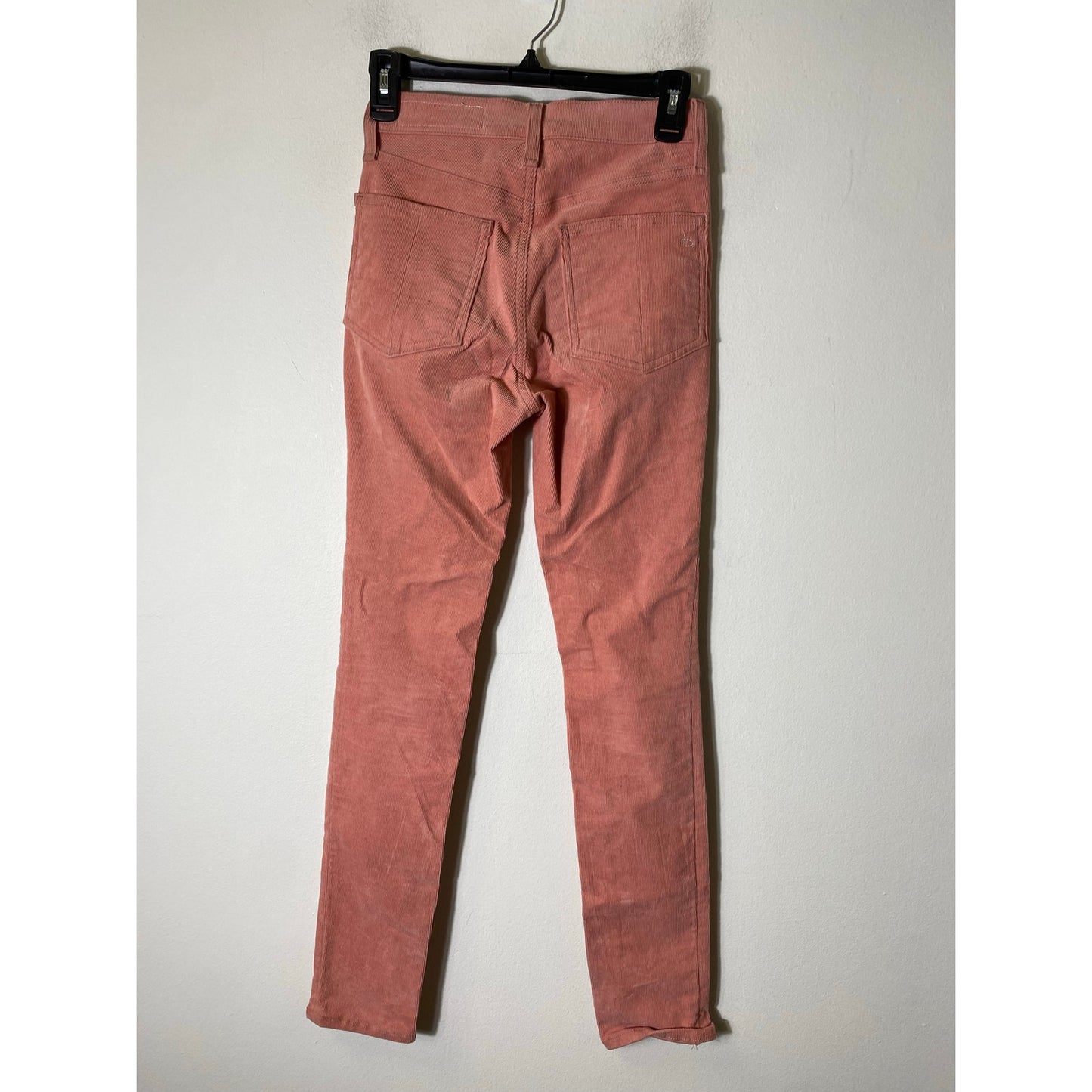 Rag & Bone Salmon Pink Cordoroy High Rise Skinny Sz 24