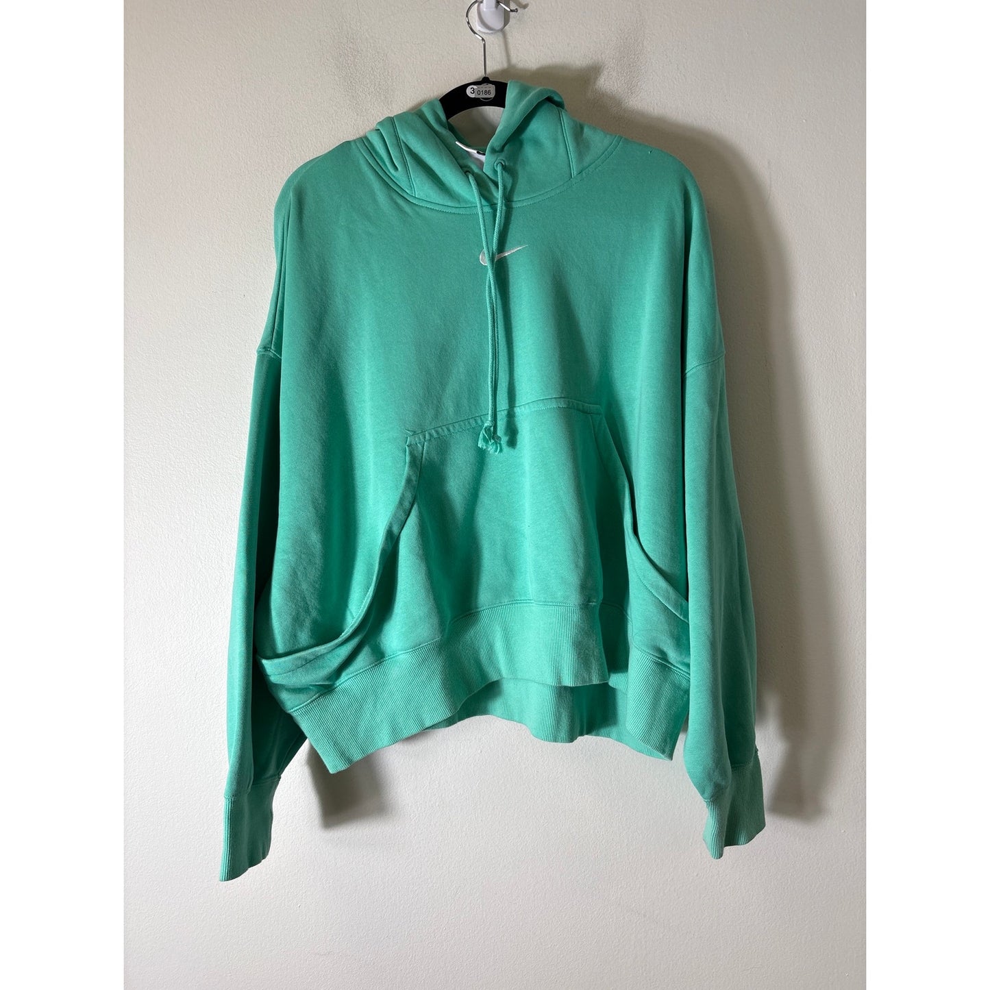 Nike Vibrant Green Long Sleeve Oversized Hooded Sweatshirt Sz M