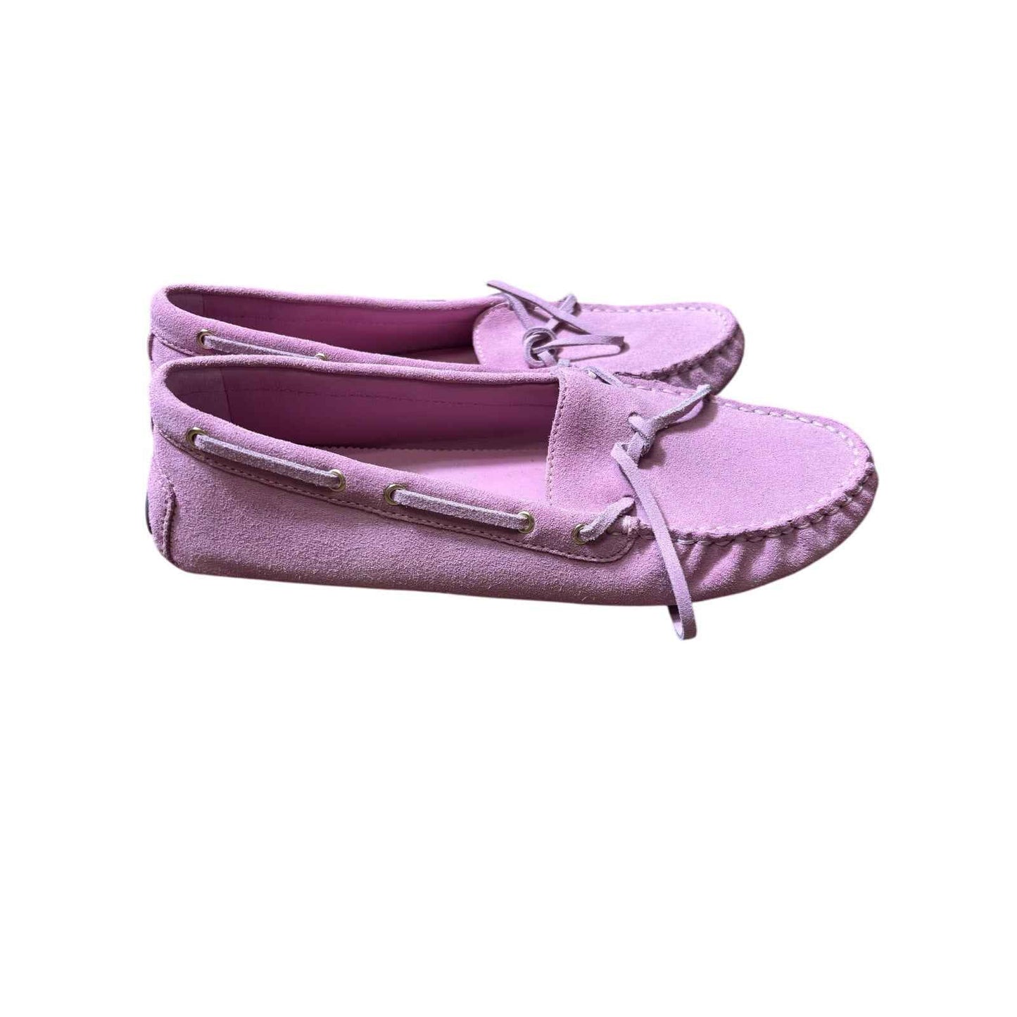 J. Crew Pink Suede Moccassins Sz 9.5