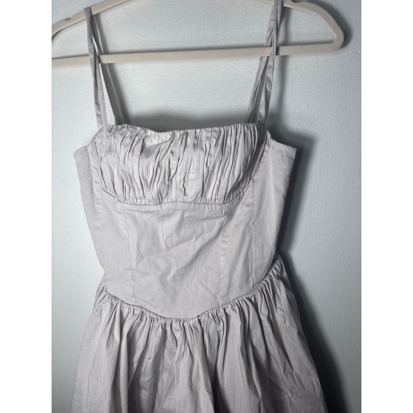 Zara Stone Colored Cotton Mini Dress Sz S