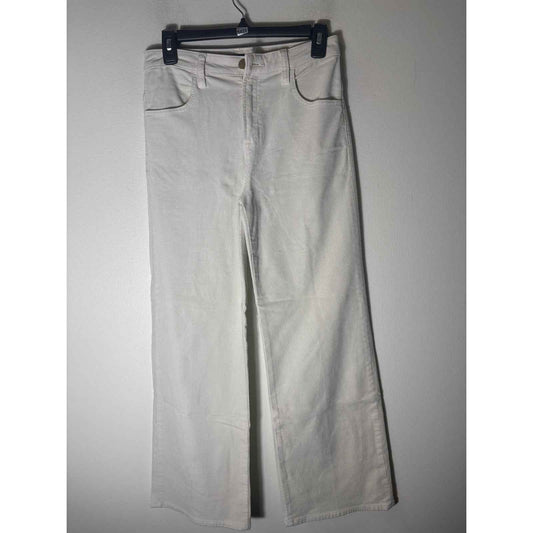 J. Brand Grayish White Wide Leg Cordoroy Pants Sz 26