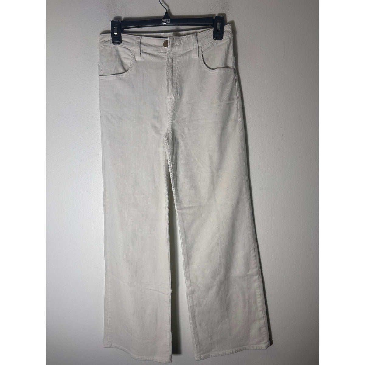 J. Brand Grayish White Wide Leg Cordoroy Pants Sz 26